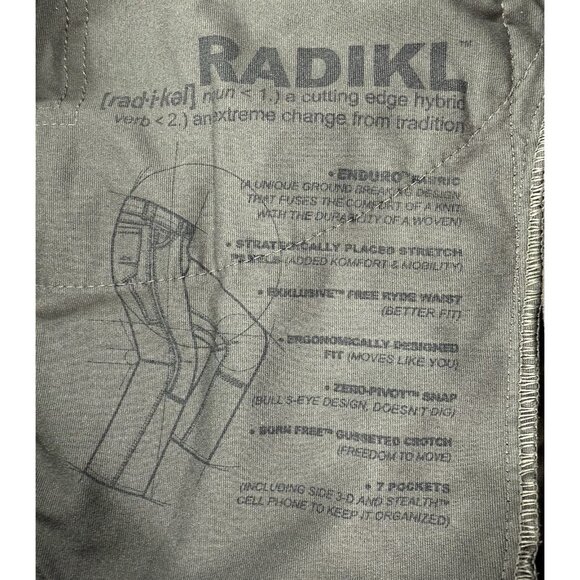 Kuhl Mens Radikl Pants Klassic Fit Performance Stretch Hiking Outdoor Size 38x30 - Picture 5 of 12